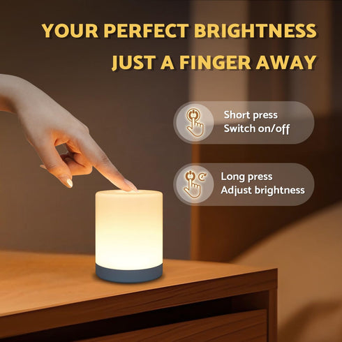 2 Pack, Dimmable Closet, 2600mAh DAZZY DOT Rechargeable Puck Lights Cool WhiteTouch Light Stick on for Portable Night