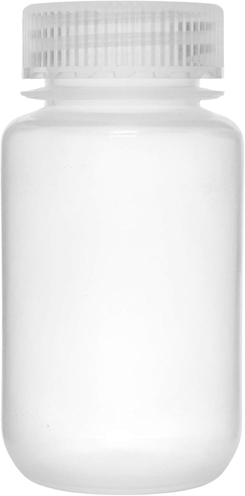 EISCO 12PK Reagent Bottles, 125ml - Wide Mouth with Screw Cap - Polypropylene - Translucent Labs