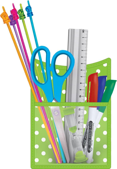 Teacher Created Resources Lime Polka Dots Magnetic Storage Pocket (20771) by Teacher Created Resources