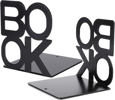 MUNEFE 1Pair Decor(140mm) Bookend, Book Characters Shape Book Stand, Metal Bookend Oranizers for Home Table Maazines