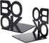 Akozon 1Pair 208mm (140mm Book Characters Metal Bookends for Desk Organizer - Sturdy Book Stand for School, Home