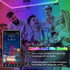 20FT 5050 Led Strip Lights,Long Smart Led Light Strips Music Sync RGB Color Changing Rope Lights,Bluetooth APP/IR