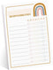 Modern Rainbow Responsibility Chart Sticky Note Pad, 50 Sheets, 8" x 11.5" Boho Chore Tracker Checklist