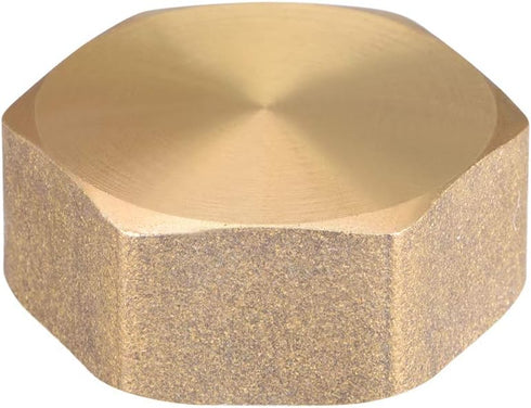 uxcell G3/4 Pipe Fitting Cap - Brass Hex Female Thread Hose Connector for Garden and Outdoor Water Pipes, 4Pcs