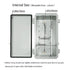 LeMotech Electrical Box, IP67 Waterproof Hinged Cover Junction Box, ABS Plastic Enclosure with Mounting Plate, Wall