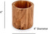 NIRMAN Acacia Wood Round Pencil/Pen Holder for Desk, Multi-Purpose Desktop Organizer for Home, School, Office