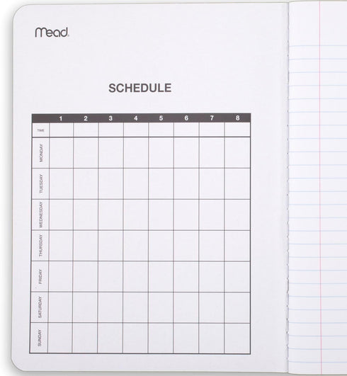 Mead Composition Notebooks, 6 Pack, College Ruled Paper, 7-1/2" x 9-3/4", 100 Sheets, Assorted Bright Colors (850106-ECM) by Mead