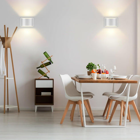 Set Light,Aluminum,Hardwired,Dimmable, 3000K, 1400Lm Wall Sconces of Two | Modern LED Indoor Wall Lights,Up and Down