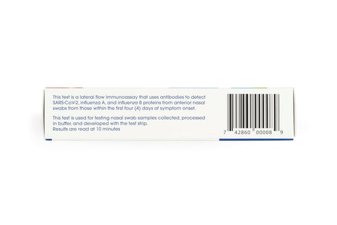 OSOM Flu SARS-CoV-2 Combo Home Test, 2 Flu/COVID-19 Tests, 10-Minute Results, Made in USA