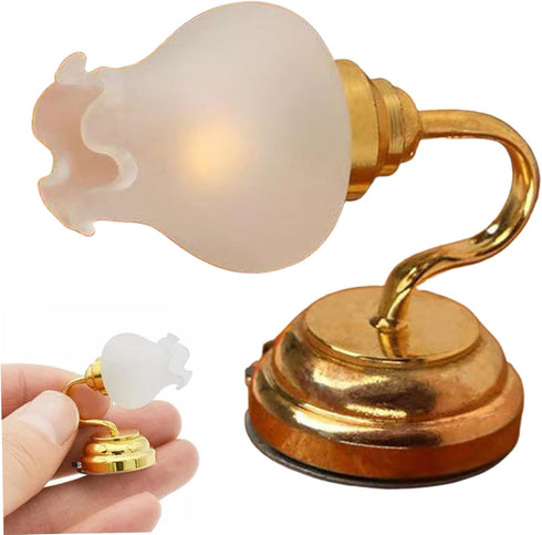 ANosteie Dollhouse Lights 1: 12 Scale Vintage Wall Sconces Dollhouse Lighting Tulips Shape