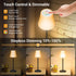 Ainostone 2 Pack 3 Dimmable Cordless Table Lamp Rechargeable Wireless Touch Light Battery Operated Color & RGB Stepless