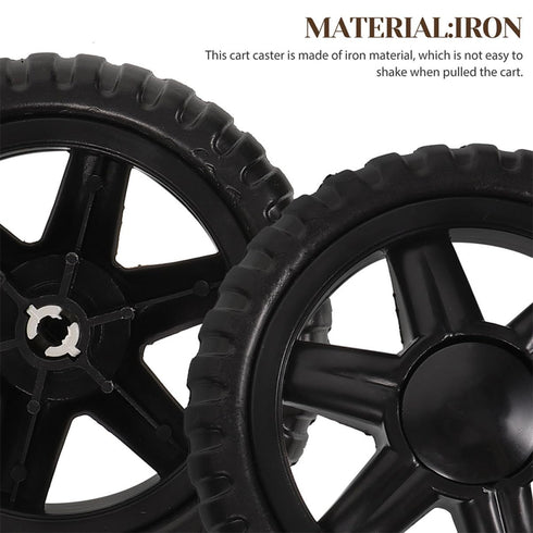 4pcs BESTOYARD Replacement Shopping Cart Wheels for Rolling Cart Black Rolling Caster Wheels