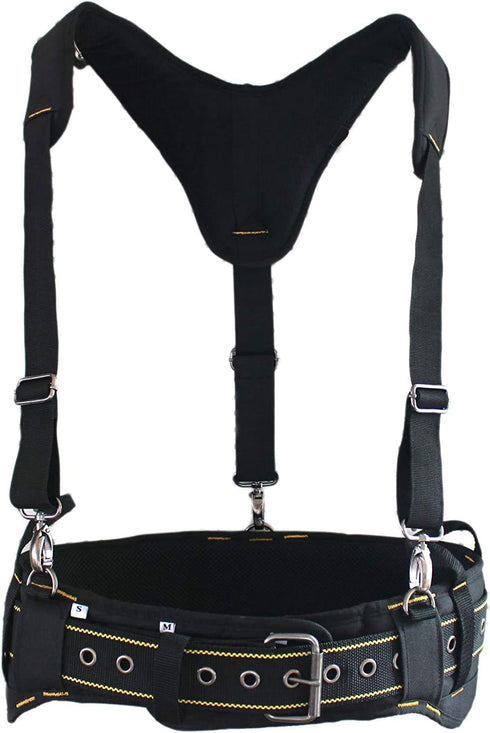 AISENIN Heavy-Duty Tool Belt Suspenders for Men - 3 Point Padded Suspenders for Tool Belt