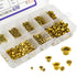 XINGYHENG 650Pcs Mixed Zinc Plated Copper Rivets Assortment Kit, 8 Values M0.9(d)-M5(L) with Plastic Storage
