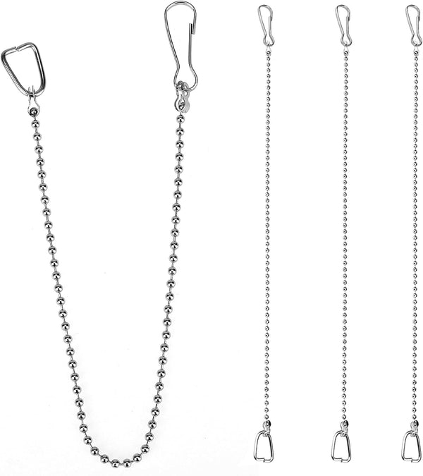 Toilet Flapper Chain 9.8inch, 3PCS Stainless Steel Universal Replacement with Hook and Ring for Most Flappers