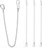 Toilet Flapper Chain 9.8inch, 3PCS Stainless Steel Universal Replacement with Hook and Ring for Most Flappers