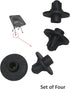 Travel Chair Set 4 .5-Inch (12.5mm) Anti-Sink Disc Feet of for Shock Cord Camping Chairs - Enhance Stability on Soft