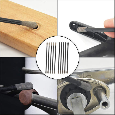 SCOTTCHEN Sanding Sticks Matchsticks, Fine Detailing Sanding Grits 120/180 and 400/800 - 10 Pack