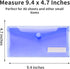 Sooez 24 Pack Clear Plastic Pencil Pouch, Poly Envelopes File Bag with Label Pocket for A6 Size Files
