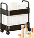 Generic 2-Tier Utility Cart - Mobile Kitchen Slide Out Organizer On Wheels, Storage Handcart, Rolling Utility Trolley |