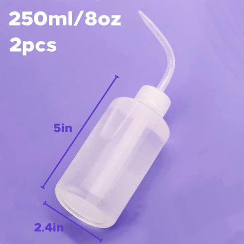 Tattoo Wash Bottles - 2pcs 250ml/8oz Tattoo Squeeze Bottle Tattoo Wash Bottle Watering Tools,Economy Plastic for Tattoo Supplies by Usiriy
