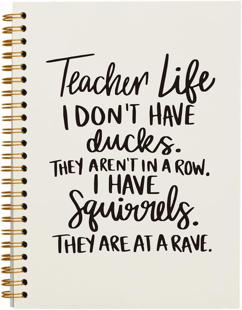 Funny Office Notebook Journal for Teacher Gifts, 5.5x8.3 Hardcover Spiral Notebook, Appreciation Gift for School