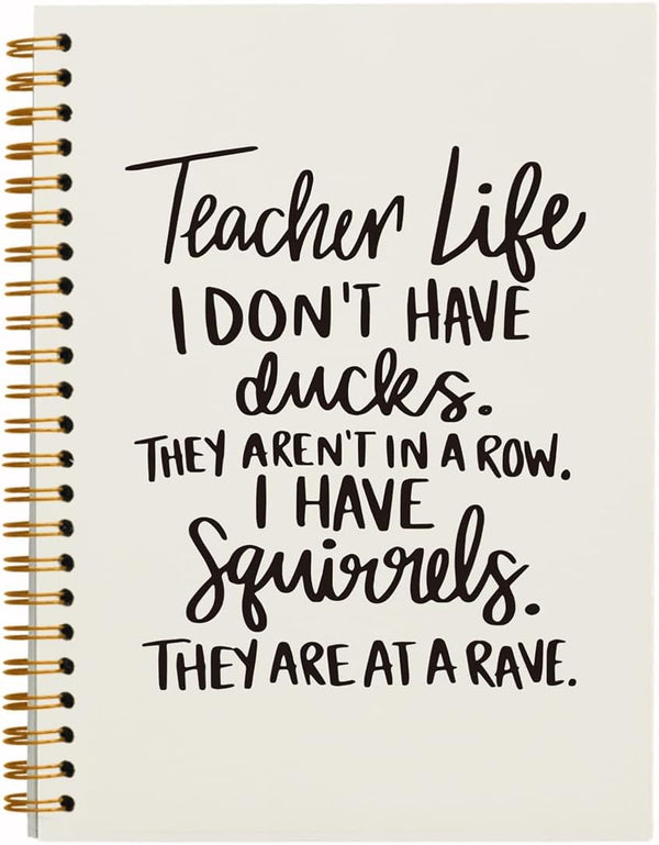 Funny Office Notebook Journal for Teacher Gifts, 5.5x8.3 Hardcover Spiral Notebook, Appreciation Gift for School