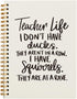 Funny Office Notebook Journal for Teacher Gifts, 5.5x8.3 Hardcover Spiral Notebook, Appreciation Gift for School