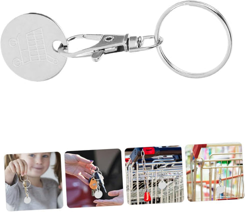1piece TEHAUX Trolley Token Keychain Shopping Cart Remover Key for Supermarket Use Convenient Portable Pendant