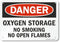 SmartSign S-5904-PL-10 Danger - Oxygen Storage, No Smoking Sign, 7" x 10" Plastic