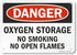 SmartSign S-5904-PL-10 Danger - Oxygen Storage, No Smoking Sign, 7" x 10" Plastic