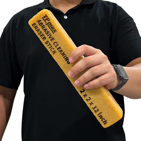 12" x 2" x 2" Inch Abrasive Cleaning Eraser Stick for Cleaning Abrasive Sanding Belts & Sanding Discs Sandpaper Rough Tape, Skateboard and Shoes Natural Rubber Build by TPmax