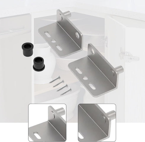 Generic 2 Pieces Shelf Corner Bracket Heavy Duty L Bracket Metal Corner Brace Stainless Steel Angle Bracket with Pre