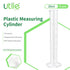 Utile Economic Graduated Measuring Cylinder, 6pcs of 25ml Plastic Lab Cylinders with Molded Graduations