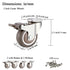 4 Pack Small Caster Wheels 2 Inch Low Profile Swivel Casters with 2 Brakes, Steel Top Plate, No Noise Ball Bearing