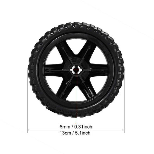 JDYYICZ 5 Inch 2Pcs 22Lbs Shopping Cart Wheel Replacement Dia Rubber Foaming Black (Load Capacity Each)