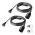 2-Pack 375W E26 E27 (6 Extension Hanging Lantern Cord Cable UL with Socket On/Off Button Pendant Lighting - Feet Black)