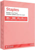 Staples Pastel Colored Copy Paper 8 1/2-Inch X 11-Inch Salmon 500/Ream, For