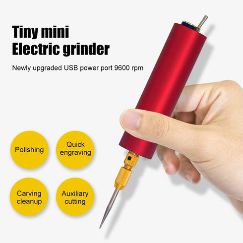 DIY Hand Electric Drill Mini Grinding Polishing Engraving Machine Tools Set, Cordless Rotary Tool (Red)