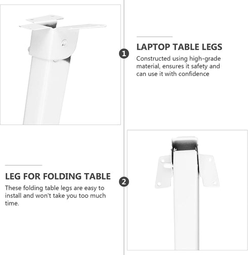 28cm GANAZONO Folding Table Legs High Bed Table Legs for Laptop Easy Install Standing Desk
