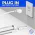 Barrina T8 3FT 3 4 Packs TX-S Power Cord, Prong Plug, Female End, Power Cable with US Plug for Shop Light/Grow Light