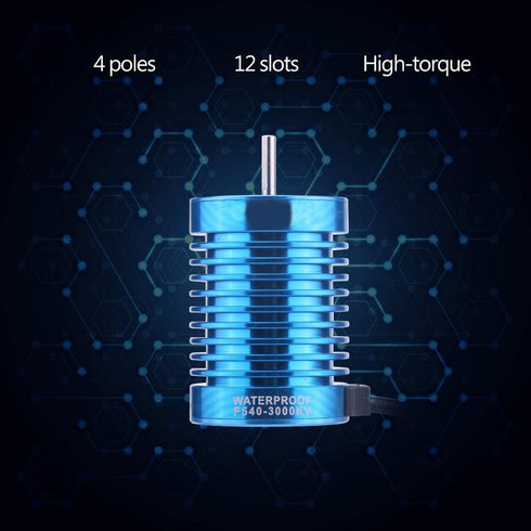 F540 V2 3000KV 1/10 1/12 Pilipane Surpass Sensorless Brushless Motor High Performance RC Car Motor Powerful Truck