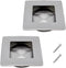2 Pack 70 x 70MM Recessed Flush Pulls, Stainless Steel Square Invisible Flat Finger Pull for Sliding Door