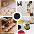 60pcs 3 inch PH PandaHall Black Lamp Base Felt Adhesive Non-Slip Fiber Circles Round Coaster Protectors for Furniture