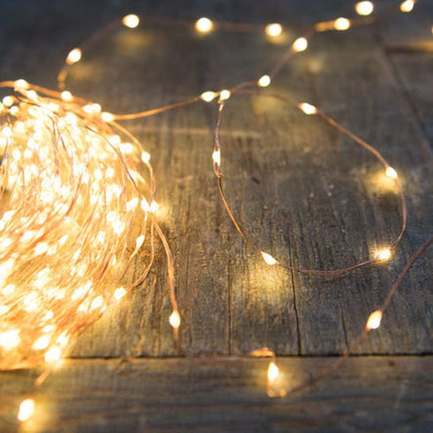 PERFECTDAY 200 66 String Lights, LED FT Copper Fairy String Lights Warm White Waterproof USB Powered String Light