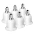 186Hub E12 to E26 Adapter, 6 Pack Candelabra to Medium Socket Adapter for