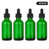 stonylab 4-Pack Glass Dropper Bottles with Inner Plug and Label for Essential Oils (60 ml, Green)