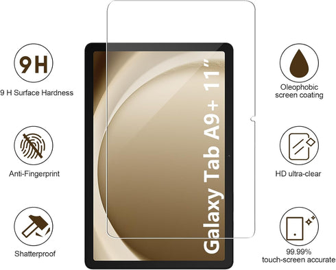 2 Pack A9 11 Inch 2023, 9H A9+ 5G (SM-X210/X216/X218), SIBEITU Screen Protector for Samsung Galaxy Tab Plus HD Hardness