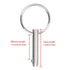Quick Release Pin Bimini Top Pin, Diameter 0.25 Inch, Total Length 2 Inch, 316 Stainless Steel (4 Pieces)