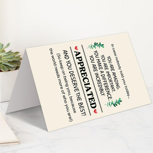 LiuuLi Thank You Card for Women Men, Appreciation Gifts for Coworker Friends Boss, Inspirational Gift Ideas